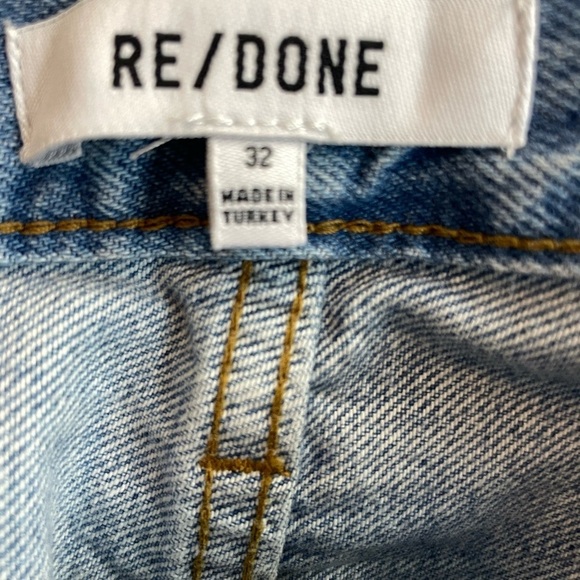 NEW RE/DONE 70s Ultra High Rise Stove Pipe Button Fly Jeans Size 32 - Picture 7 of 16